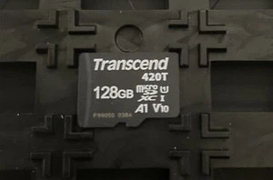 Transcend 420T, 128GB MicroSDXC Memory Card A1-V10 MicroSD card - Picture 1 of 1
