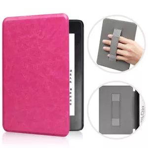 Leather Smart Case For Amazon Kindle Paperwhite 5 11th Gen 6.8" with Hand Strap - Picture 1 of 18
