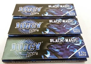 3 Confezioni di Juicy Jay 1 1/4 Black Magic Flavor Con Spedizione Gratuita - Foto 1 di 1