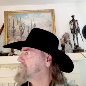 RESISTOL BRADFORD WESTERN COWBOYHUT SCHWARZ XX WOLLE GRÖSSE 7 3/8 - Bild 1 von 17