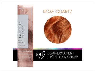 Ion Brights 玫瑰石英强效闪耀半永久染发剂 2.05 盎司全新 — 第 1/3 张图片