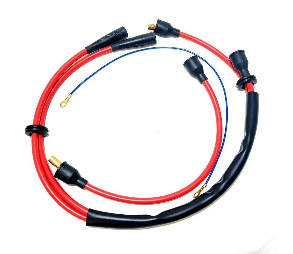 Serie Cavi Candela Rossi in Silicone per FIAT 500 FLR  con BOBINA A DESTRA EPOCA - Immagine 1 di 1