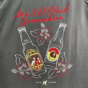 BIG DOGS Shirt Men’s 2XL Blue Camp Resort Wear Hawaiian It’s 5 O’Clock Somewhere - Picture 1 of 22