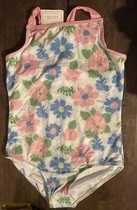NEW The Beaufort Bonnet Company Girls Sz 8 Flower Bathing Suit Floral Swimsuit - Picture 1 of 7