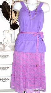 ESPRIT Chiffon Rock skirt LILA ORCHID Millefleur - NEU 44 36 XXL - Picture 1 of 5