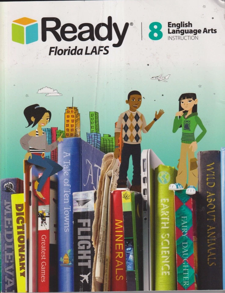 Ready Florida LAFS Gr 8 English Language Arts Instruction Workbook NO WRITING - Image 1 of 1