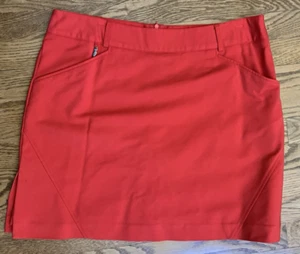 Sport Haley orangefarbener Golf-Skort mit Gürtel 3 Taschen & Reißverschluss hinten Größe 14 - Bild 1 von 18