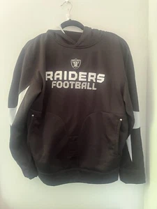 NFL "Oakland Raiders" Black Long Sleeve Hoodie Pullover ~ - Picture 1 of 21