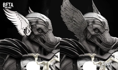 Beta Ray Bill Bust 3D printed unpainted resin model kit Cover