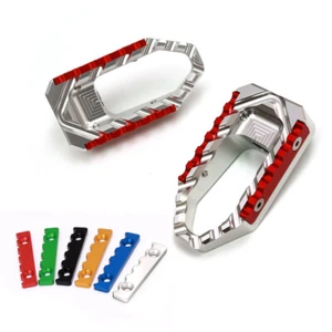 CNC Silver Wide Rider Front Foot Pegs For Ducati Hypermotard 939 SP 2016-2018 - Picture 1 of 11