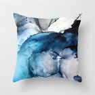 New Living Room Cushion Peach Abstract Blue Printed Pillow Fabric Simple