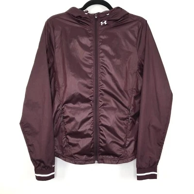 Mens Under Armour Storm 1 Burgundy Hooded Lightweight Jacket Size S BNWT - Image 1 of 4