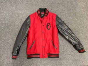 Obey Propaganda Varsity Letterman Jacket in Black & Red [Size Large] - Picture 1 of 7