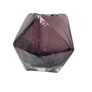 Gemma semi vetro arte geometrica viola ametista Anthropologie soffiato a mano nuova - Foto 1 di 13