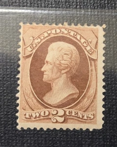 Scott #146 einzelne US-Briefmarke, 2 ¢ A. Jackson; postfrisch, Scharniermarke, OG, F-VF; BCV = 275 $ - Bild 1 von 2