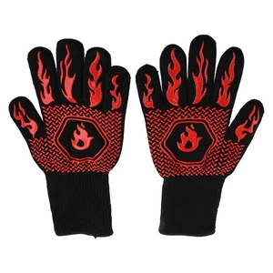 Barbecue Gloves BBQ Gloves Hanging Heat Resistant for Kitchen Grill Baking - Picture 1 of 8