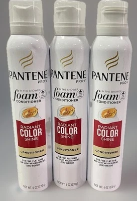 Pantene Pro V In The Shower Foam Hair Conditioner Radiant Color Shine 6 Oz(3 PK) - Image 1 of 2