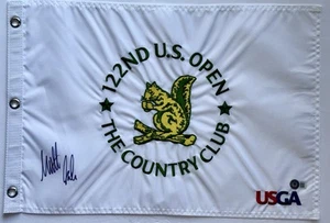 Matt Fitzpatrick signed 2022 US Open Flag the Country Club golf beckett coa - Picture 1 of 11