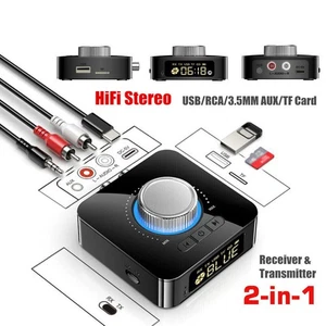 Récepteur Bluetooth 5.0 Carte TF stéréo Adaptateur sans fil RCA 3,5 mm Aux Jack - Zdjęcie 1 z 12