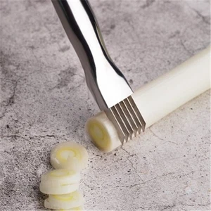 Home Stainless Steel Spring Onion Cutter Grater Vegetable Kitchen Gadgets Tool - Picture 1 of 9