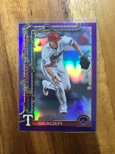 Topps Holiday Chrome Corey Seager #HC125 2025 refractor púrpura/299 Rangers - Imagen 1 de 2