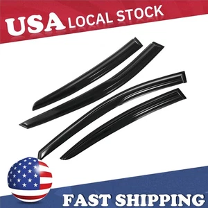 Rain Guards For Chevy Cruze 11-15 Mugen Style Out-Channel Tape-on Black Reyhynxu - Picture 1 of 1