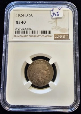 1924-D Buffalo Nickel NGC-XF-40 - Image 1 of 2