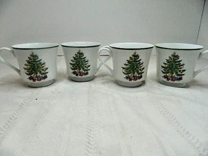 Set 4 tazzine da caffè vintage Sone albero di Natale fine Cina Giappone - Foto 1 di 7
