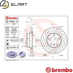 2x BRAKE DISC 09.9793.1X FOR BMW 4/F32/F82/Gran/F36/Turismo N52B30A N51B30 3.0L - Picture 1 of 9