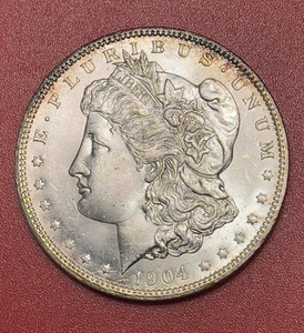 1904 O Morgan Silver Dollar, Gem Uncirculated. - Picture 1 of 3
