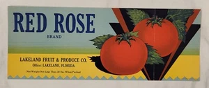 Label Red Rose Tomatoes Lakeland Florida - Picture 1 of 1
