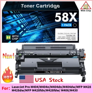 1PK CF258X 58X Toner Cartridge for HP LaserJet Pro M404n M404dn MFP M428fdw USA - Picture 1 of 21