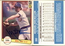 Mike Lum Signed 1982 Donruss #300 Card Chicago Cubs Auto AU