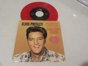 Elvis Presley 45 & Picture Sleeve Good Luck Charm RCA Red Vinyl - Picture 1 of 1