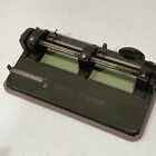 Army Green Improved Hummer Metal Three Hole Punch Model 308 Vintage Rare 11”x6”