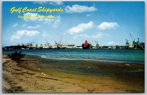 Vintage Pascagoula Mississippi MS Golfküste Ingalls Werften 1960er Ansicht Postkarte - Bild 1 von 2