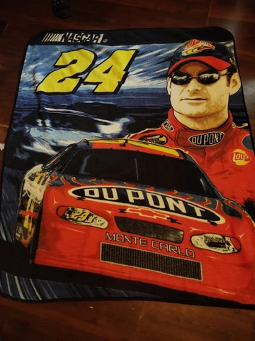 Jeff Gordon Nascar #24 racing vintage fleece throw blanket 48.5x57.5in soft 90s Cover