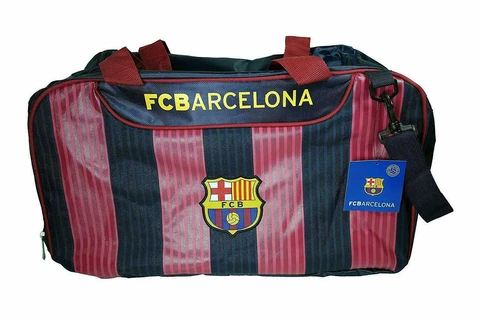 sports bag fc barcelona duffel soccer authentic licensed duffle lionel messi 3 Cover