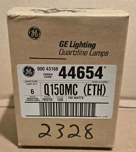 Sealed Box of 6 Genuine GE Q150MC 120V 150W Frosted Mini Candelabra Base Bulbs - Picture 1 of 4