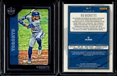 2021 Panini Diamond Kings Blue Frame #77 Bo Bichette - Image 1 of 2