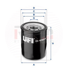 Oil filter UFI suitable for Fiat Panda 500 Punto Lancia Musa Ypsilon 1.2 petrol