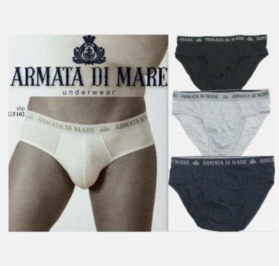 6 SLIP UOMO RAGAZZO COTONE ELASTICIZZATO ADERENTE ARMATA DI MARE ART.GT 102 - Immagine 1 di 4