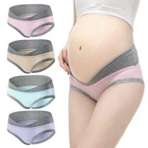 5x Damen Umstandsmode Schwangerschafts Baumwolle Unterwäsche Unterhose Panty - Bild 1 von 11