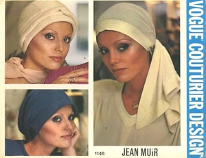 Vogue 1148 JEAN MUIR Turban, Head Scarf, Chemo Cap Alopecia OSZ Pattern COMPLETE - Picture 1 of 5