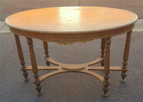 Victorian Antique Library Table - BEAUTIFUL DETAIL - ORIGINAL HARDWARE - NICE Cover