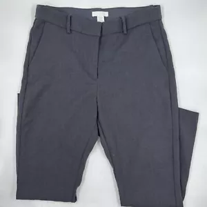 H&M Womens Dress Pants Slim Fit Size 12 Gray Polyester Blend Straight Leg Career - Picture 1 of 10
