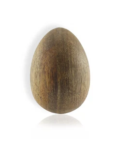 Budawi® Dekoei Osterei aus Mangoholz groß 85 x 55 mm Ostern Holz Deko Osterdeko