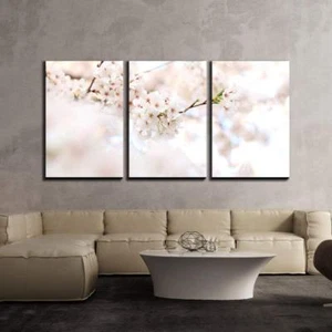 Wall26 - Cherry Blossom in Spring- Canvas Art Wall Home Decor - 16"x24"x3 Panels - Picture 1 of 3
