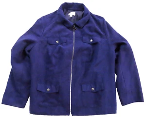 Studio Works Purple Long Sleeve Jacket Coat Womens  18W - Picture 1 of 6