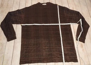 VTG Giorgio Danieli Mens Pullover Sweater Brown/Brown Viscose Size XL Italy - Picture 1 of 3